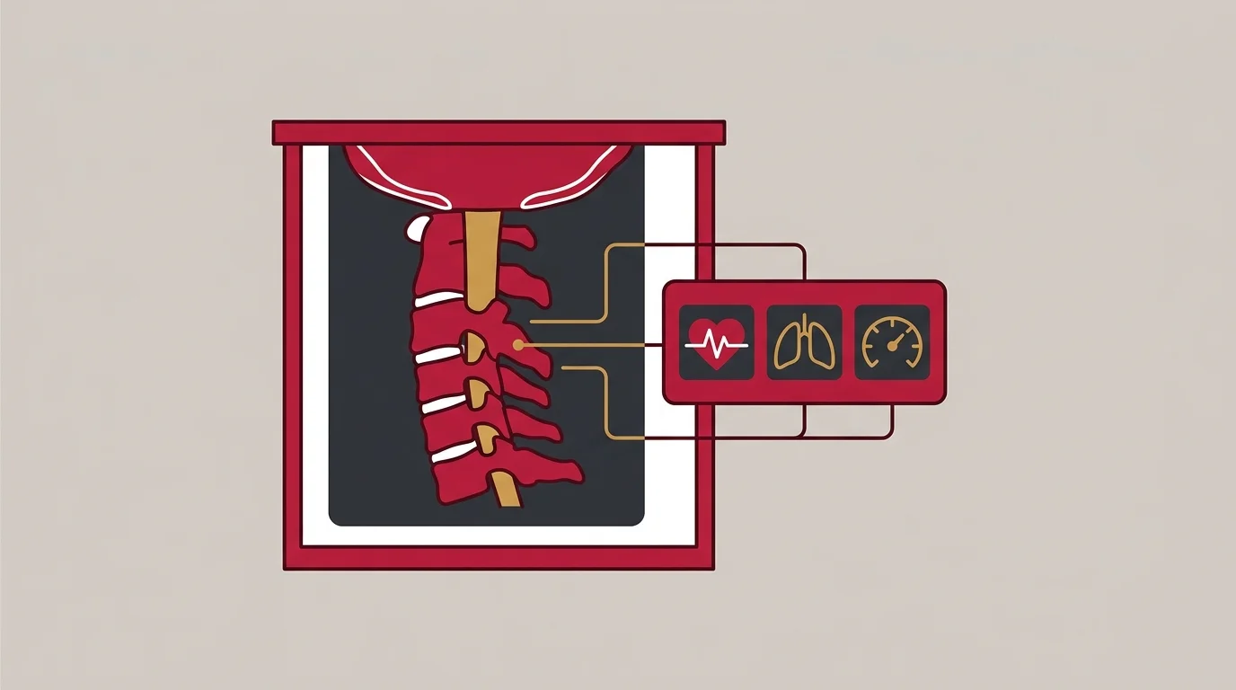 Cervical spine linked to autonomic nervous system function panel
