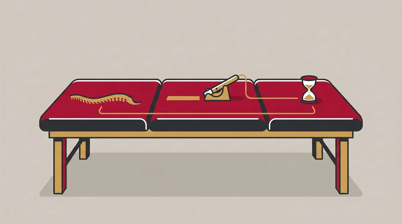 Chiropractic adjustment and laser therapy session sequence timeline