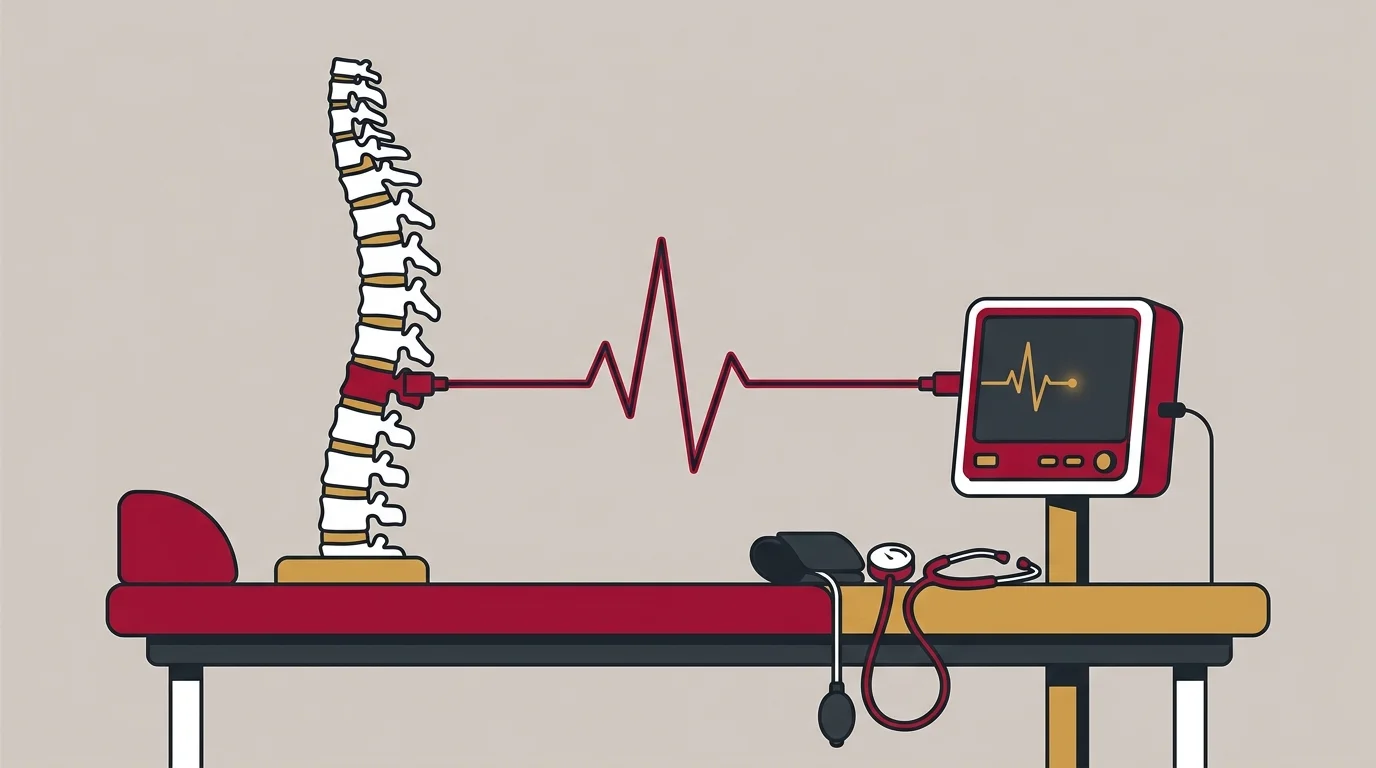 spine and heart rate signal connection illustration