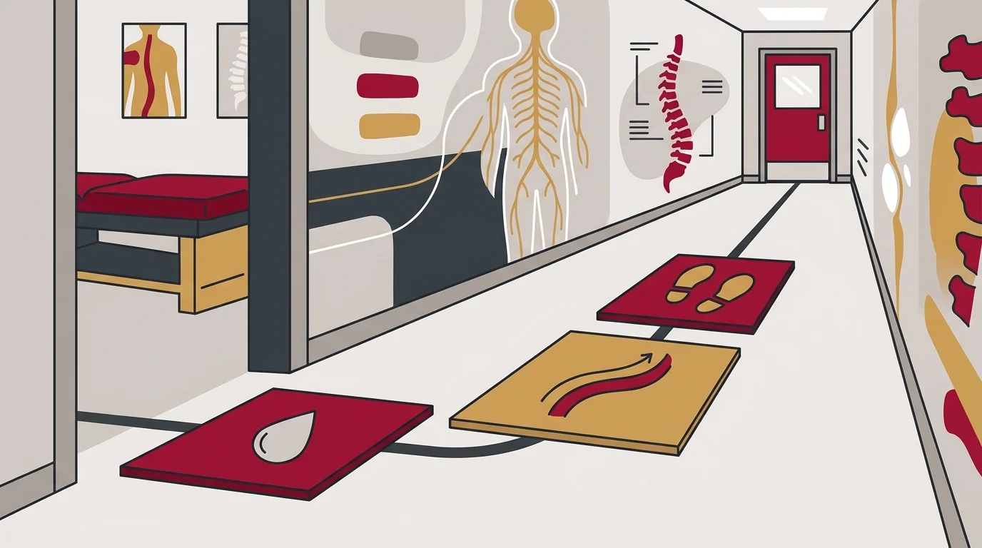 Step by step sequence for movement after cold laser therapy session