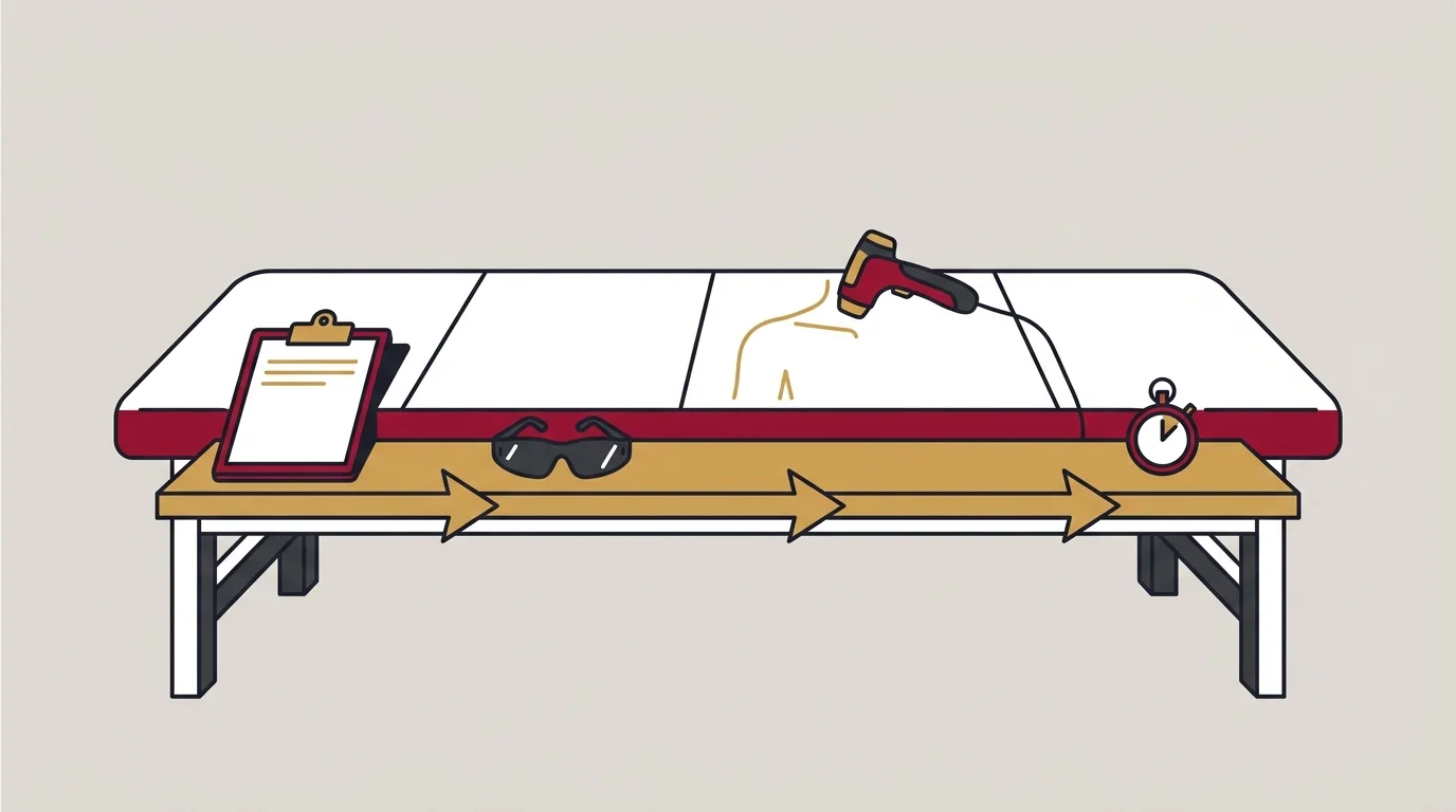 step by step timeline of a first cold laser therapy session