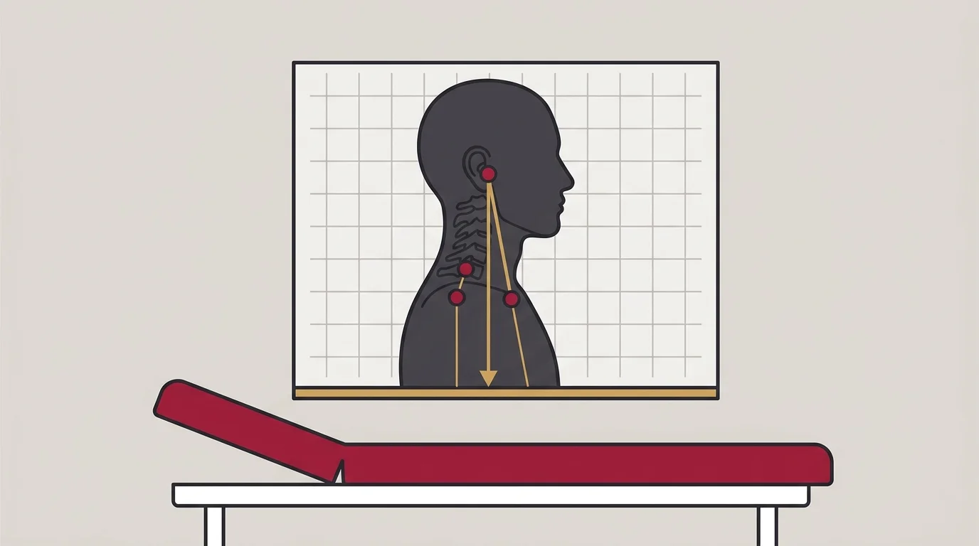 Structural assessment measurement points along neck and spine