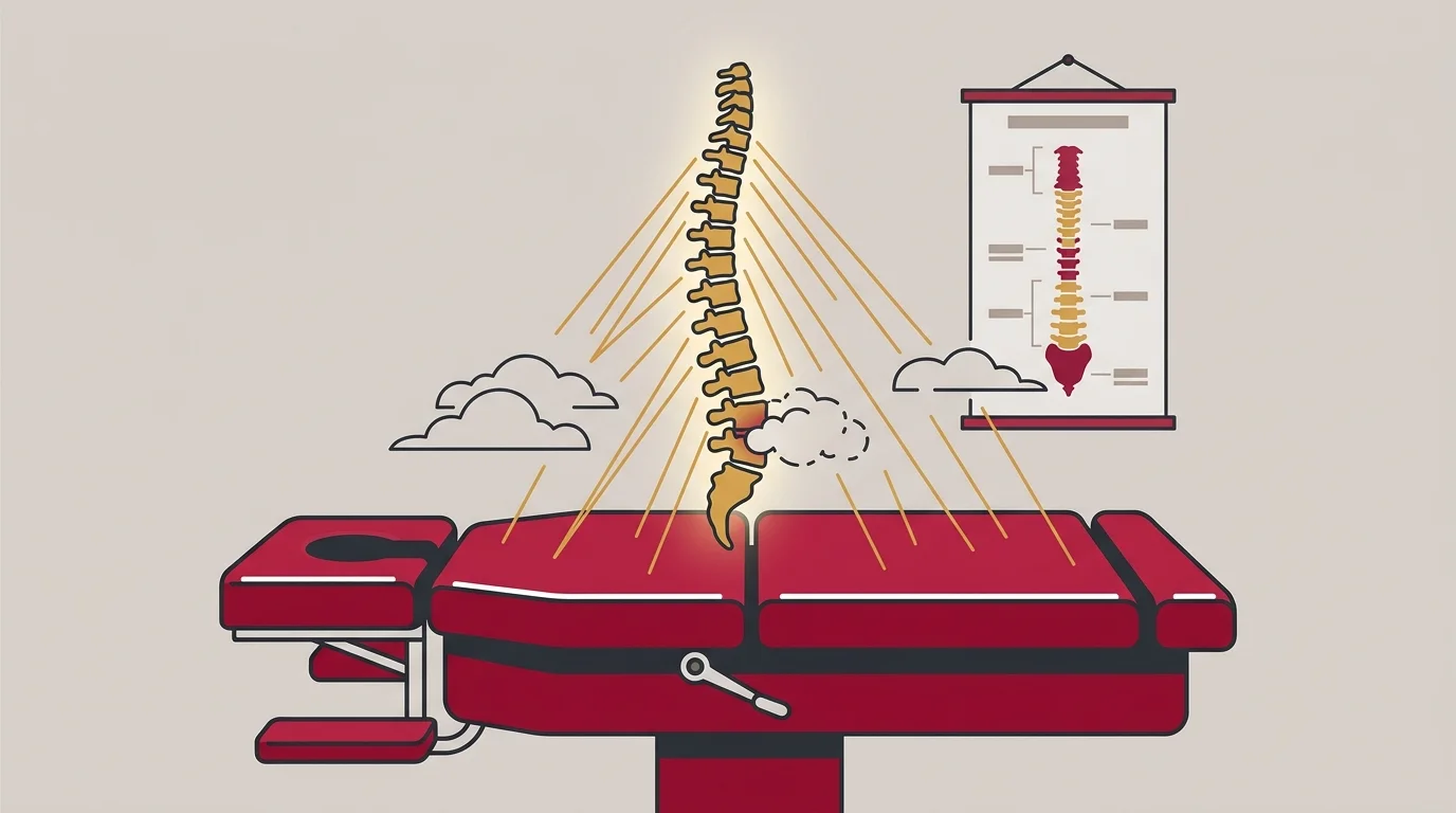 Spinal nerve pathways after chiropractic adjustment illustration