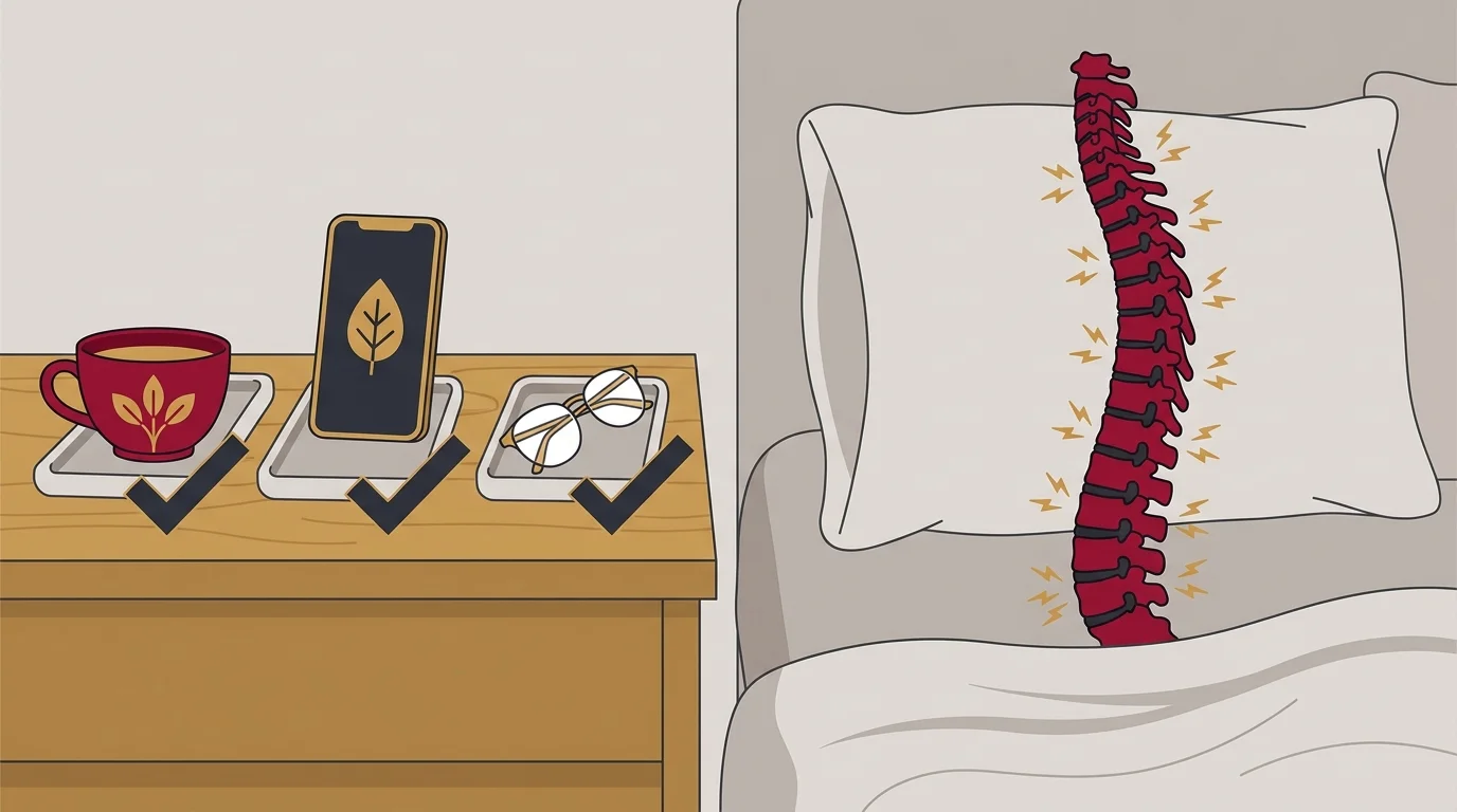 evening relaxation routine failing to calm spinal nerve signals