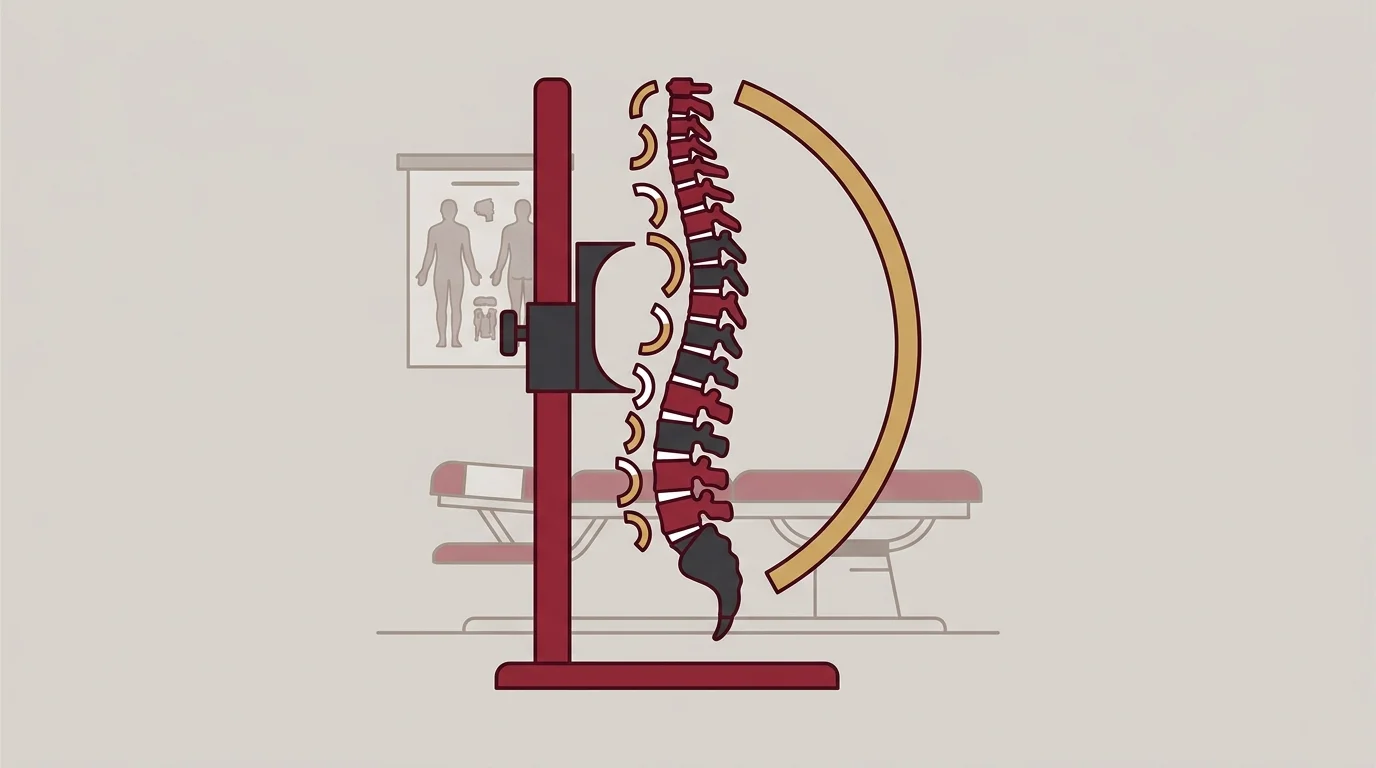 Chiropractor spinal segment motion assessment diagram