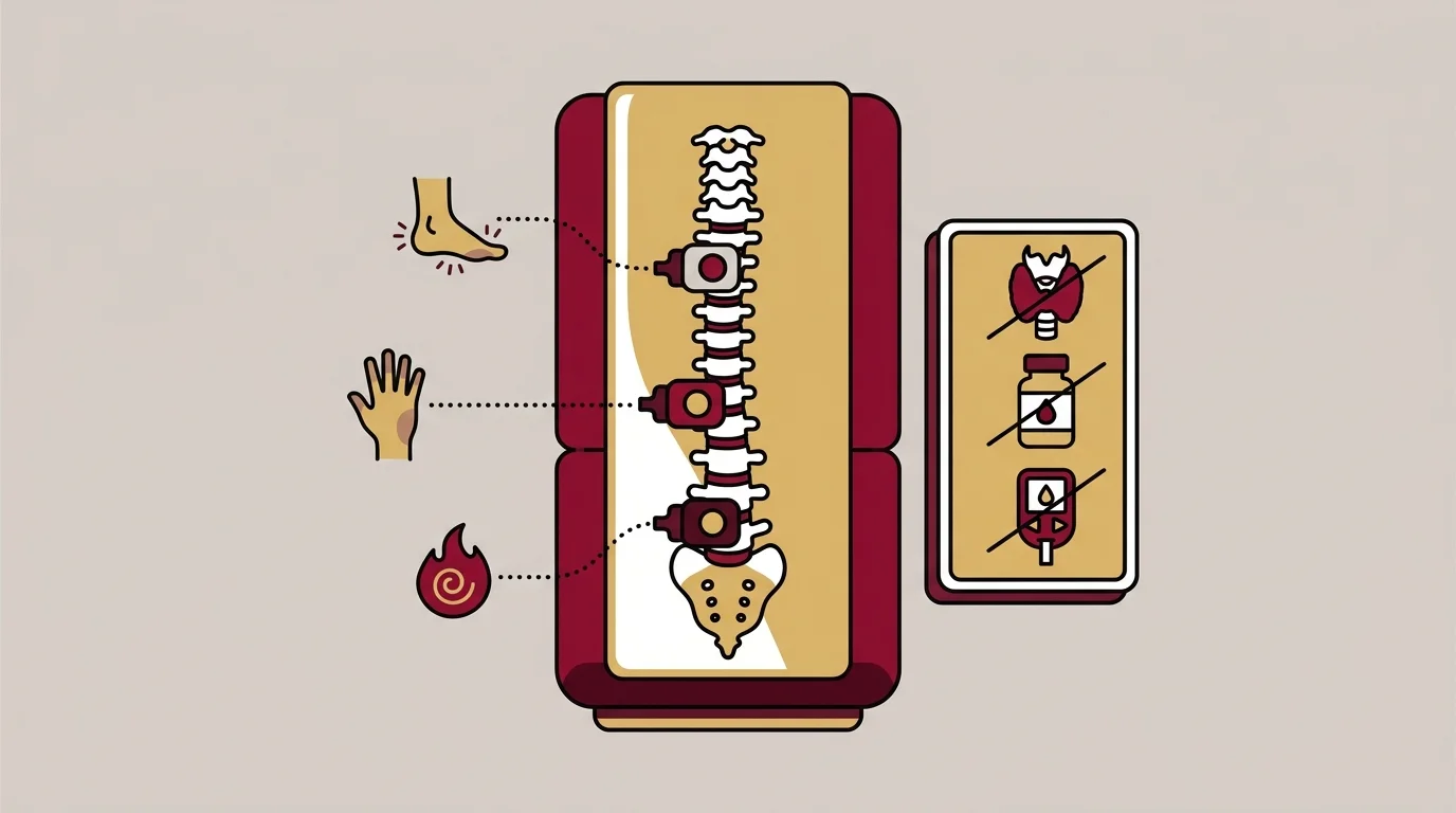 nerve pathway mapping diagnostic process illustration