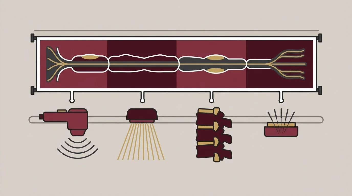 Multiple treatment tools directed at one nerve pathway