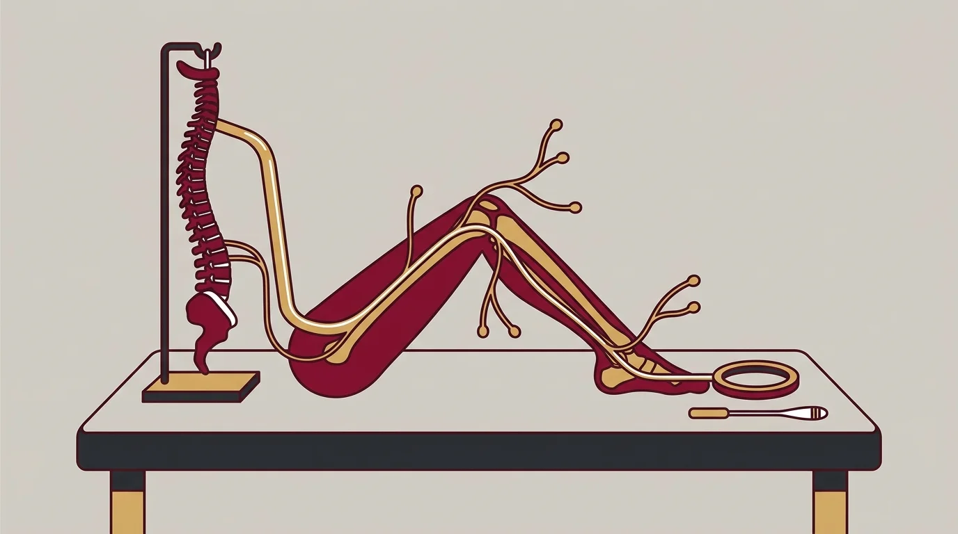nerve pathway from spine to foot diagram