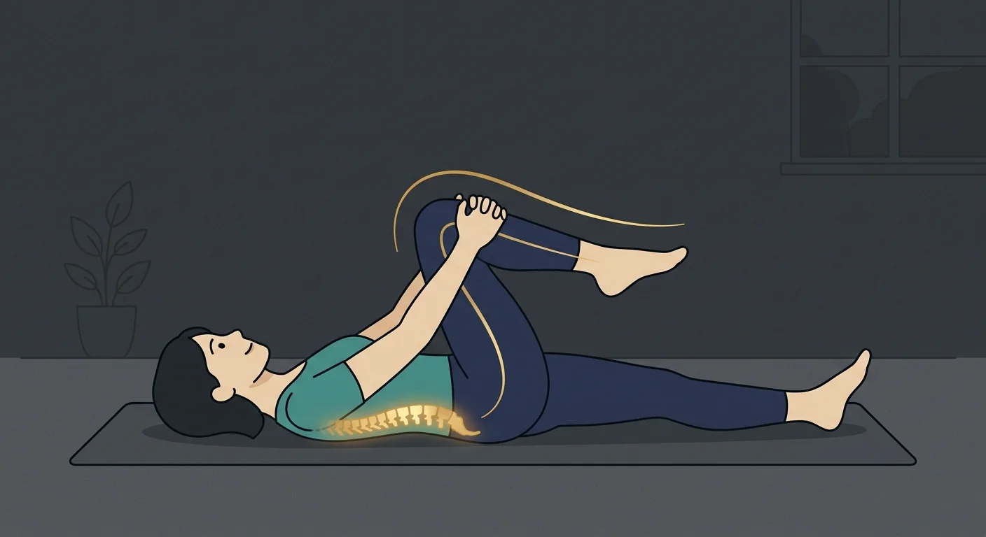 flat illustration of patient performing home exercises for disc recovery between chiropractic appointments