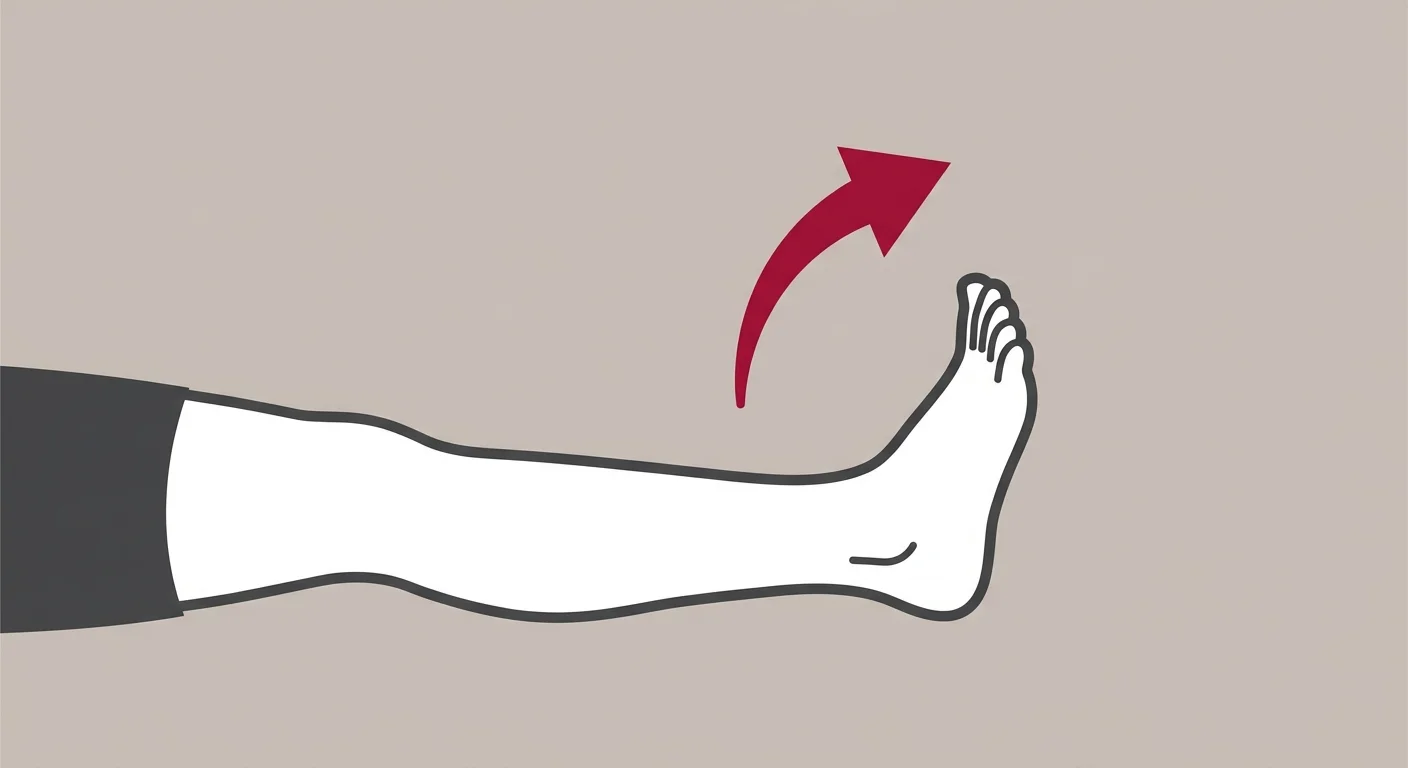 flat illustration of foot drop and muscle weakness caused by lumbar nerve compression from a bulging disc
