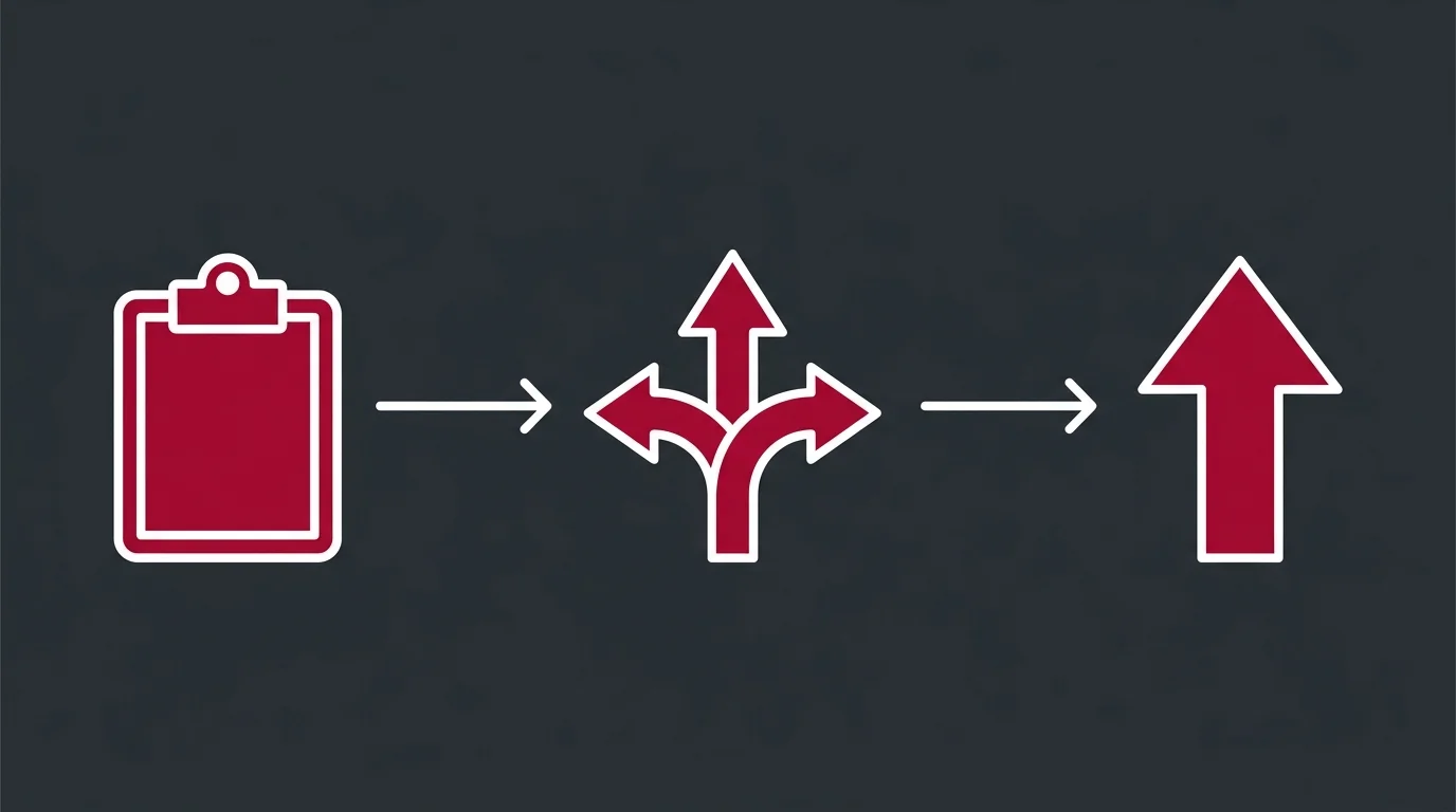 flat illustration of three step chiropractic care process from assessment to individualized plan to outcome