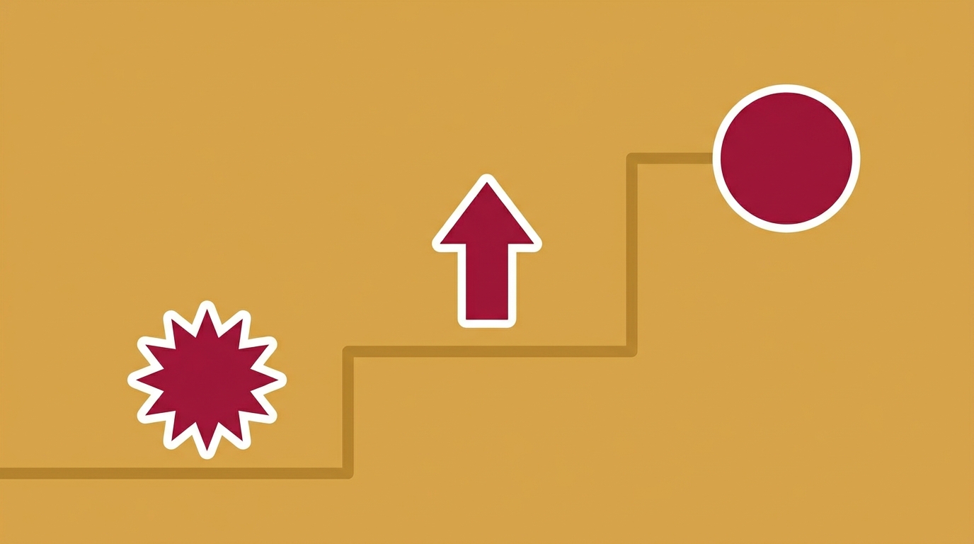 flat illustration of a three stage nerve restoration milestone timeline showing biological recovery progression