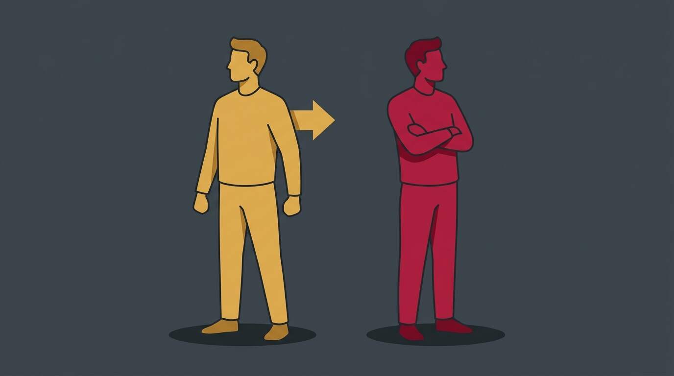 illustration contrasting committed neuropathy care patient versus one-visit expectation mindset