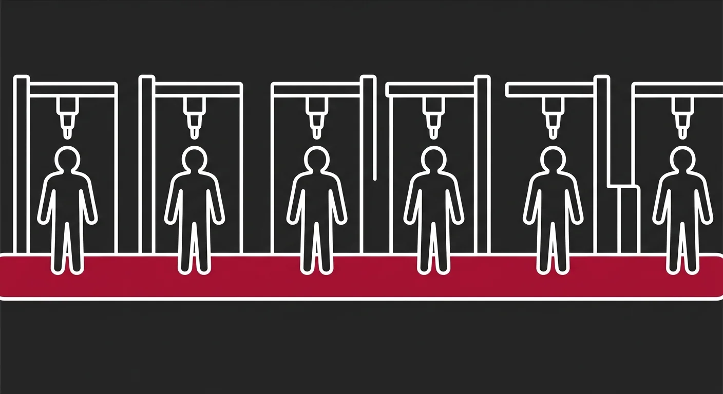 flat illustration of cookie cutter chiropractic protocol treating all patients identically