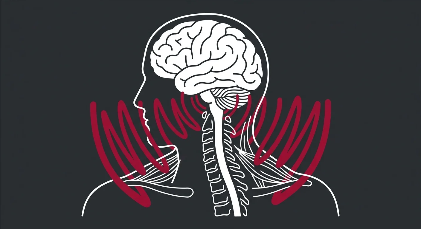 nervous system stress response activating neck and shoulder muscle tension