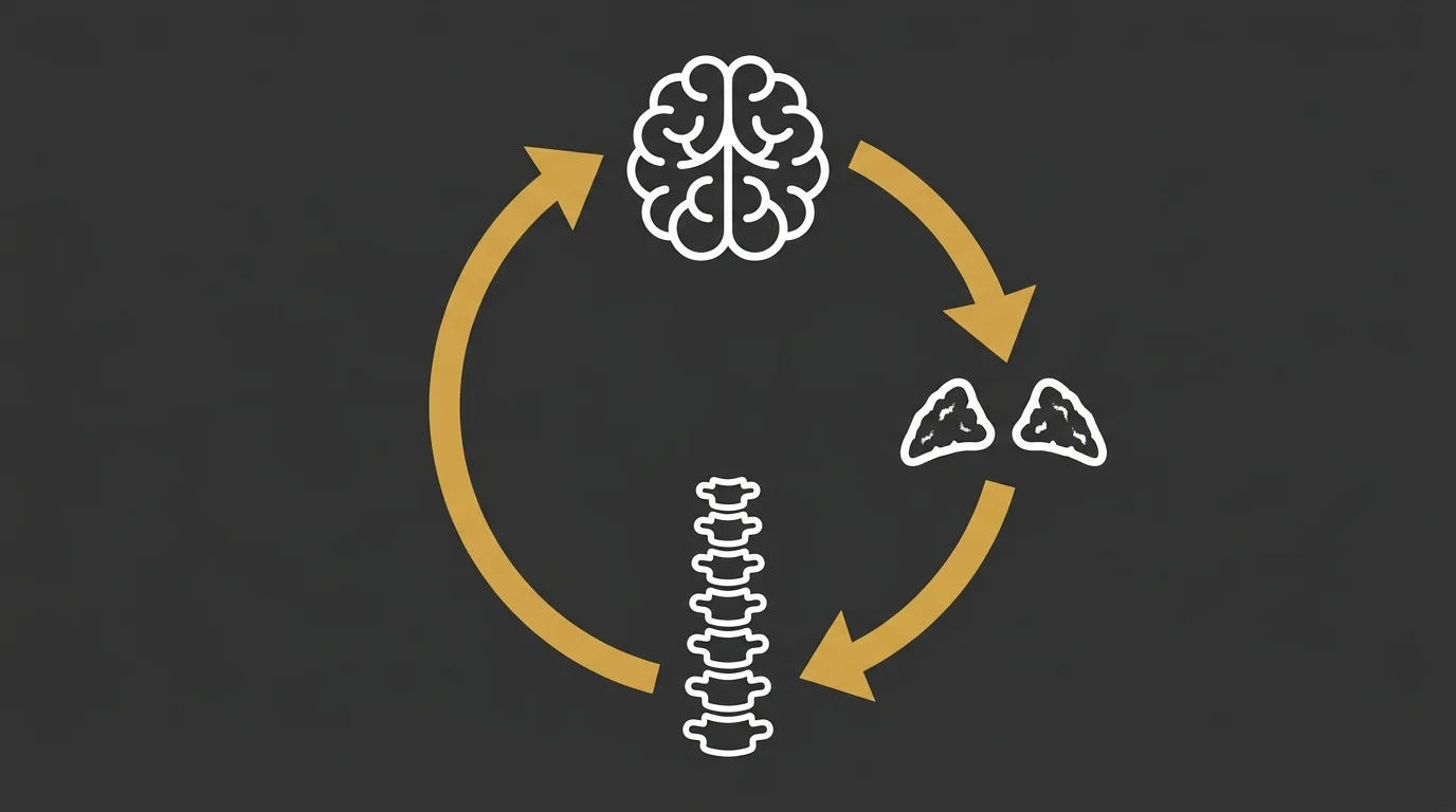 HPA axis brain body stress feedback loop illustration