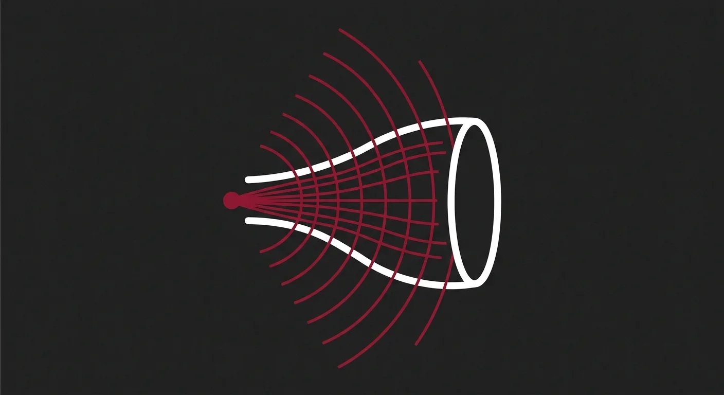 flat illustration of acoustic shockwave energy penetrating damaged soft tissue