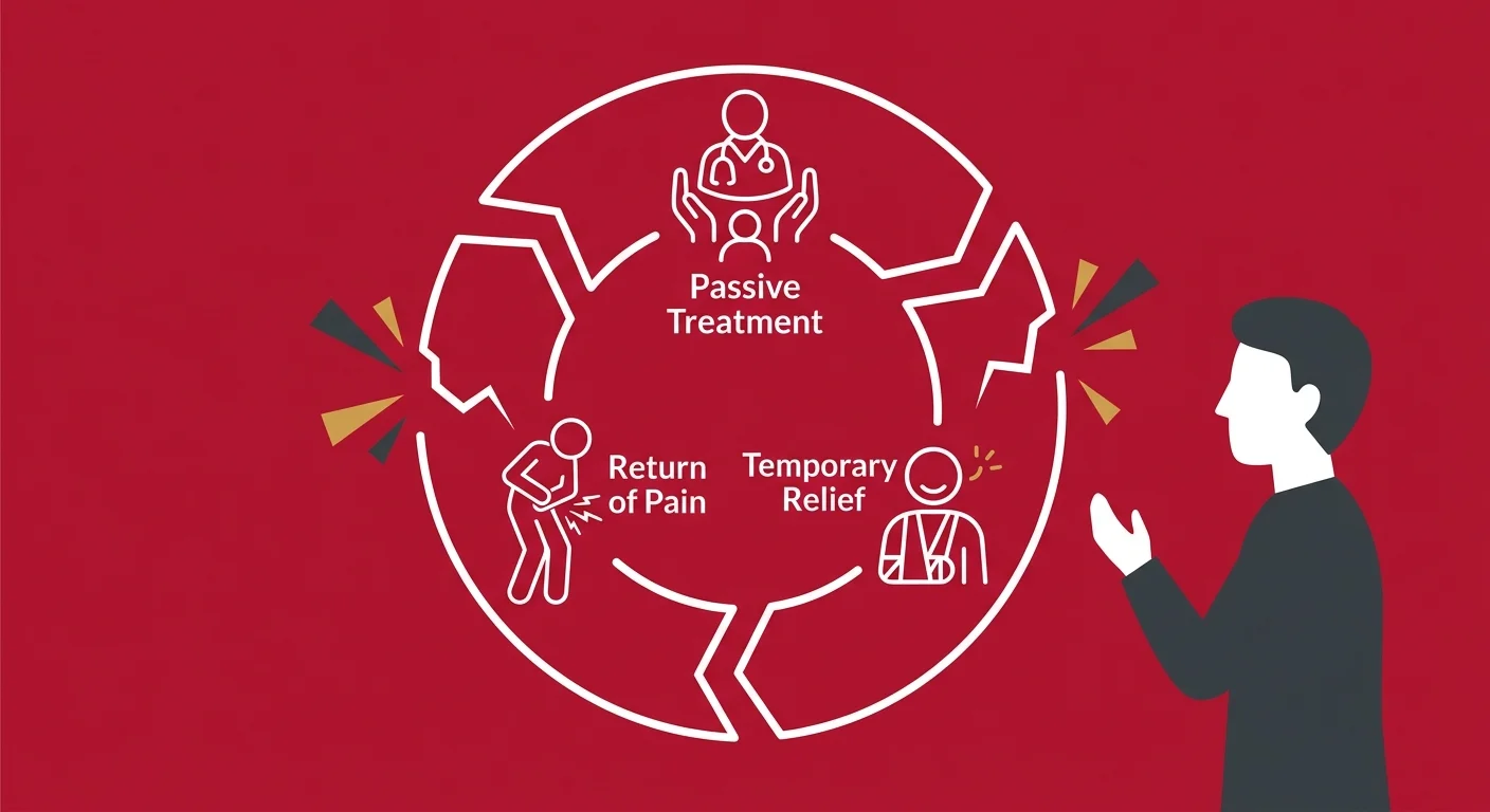 isolated treatment partial recovery cycle diagram showing chronic pain return