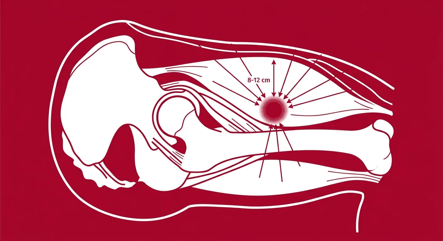 focused shockwave therapy deep tissue focal point penetration depth illustration
