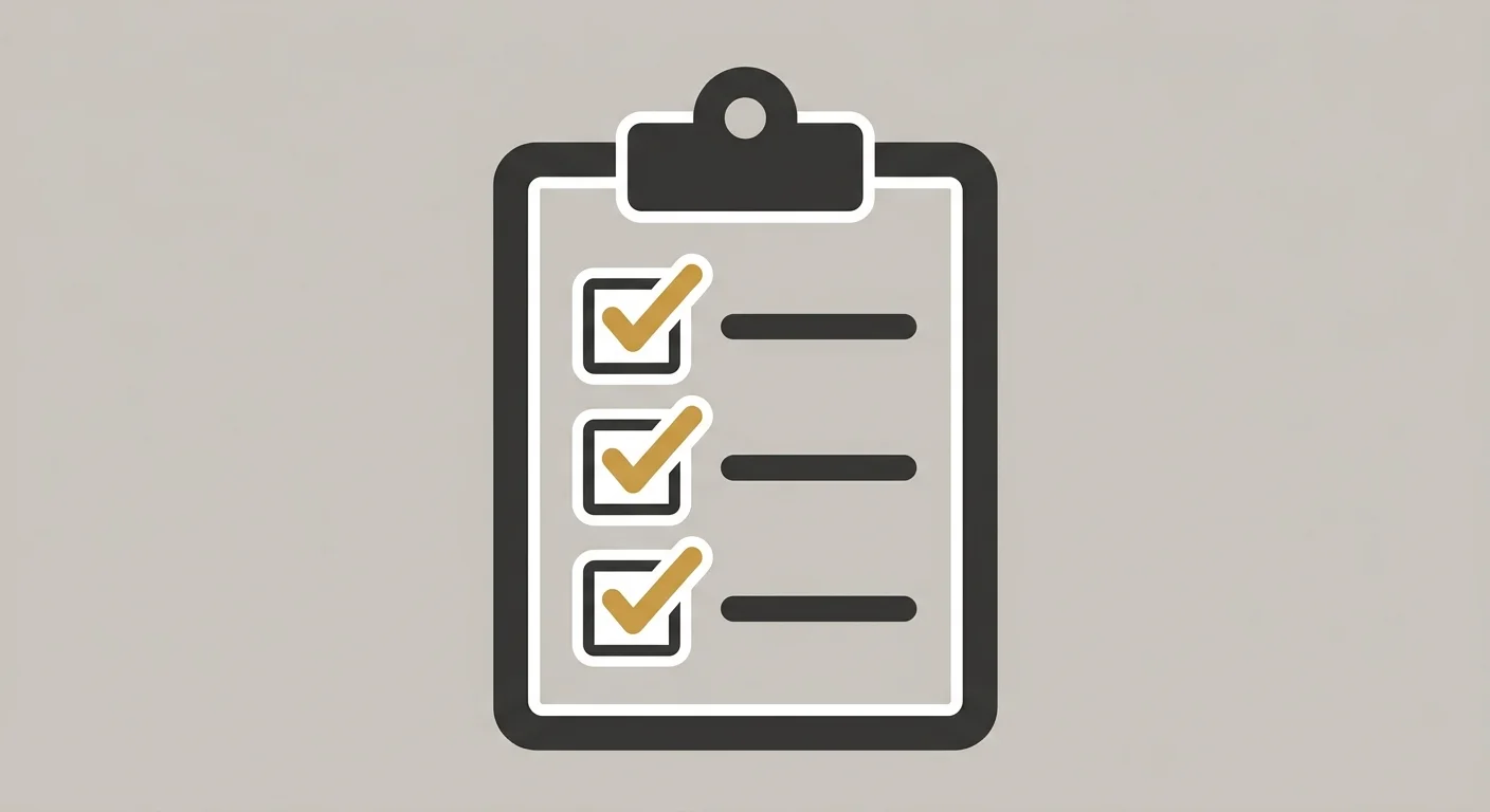flat illustration of shockwave therapy candidacy assessment checklist before booking