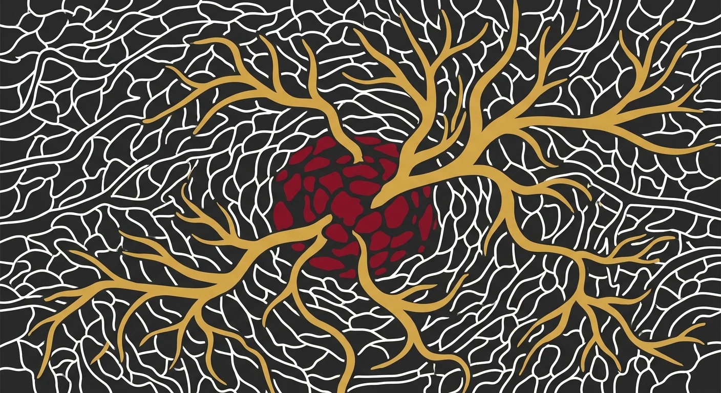 flat illustration of vascular regeneration and new blood vessel formation in tendon tissue