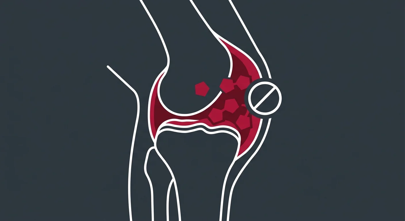 flat illustration of NSAID mechanism blocking inflammation in arthritic dog joint
