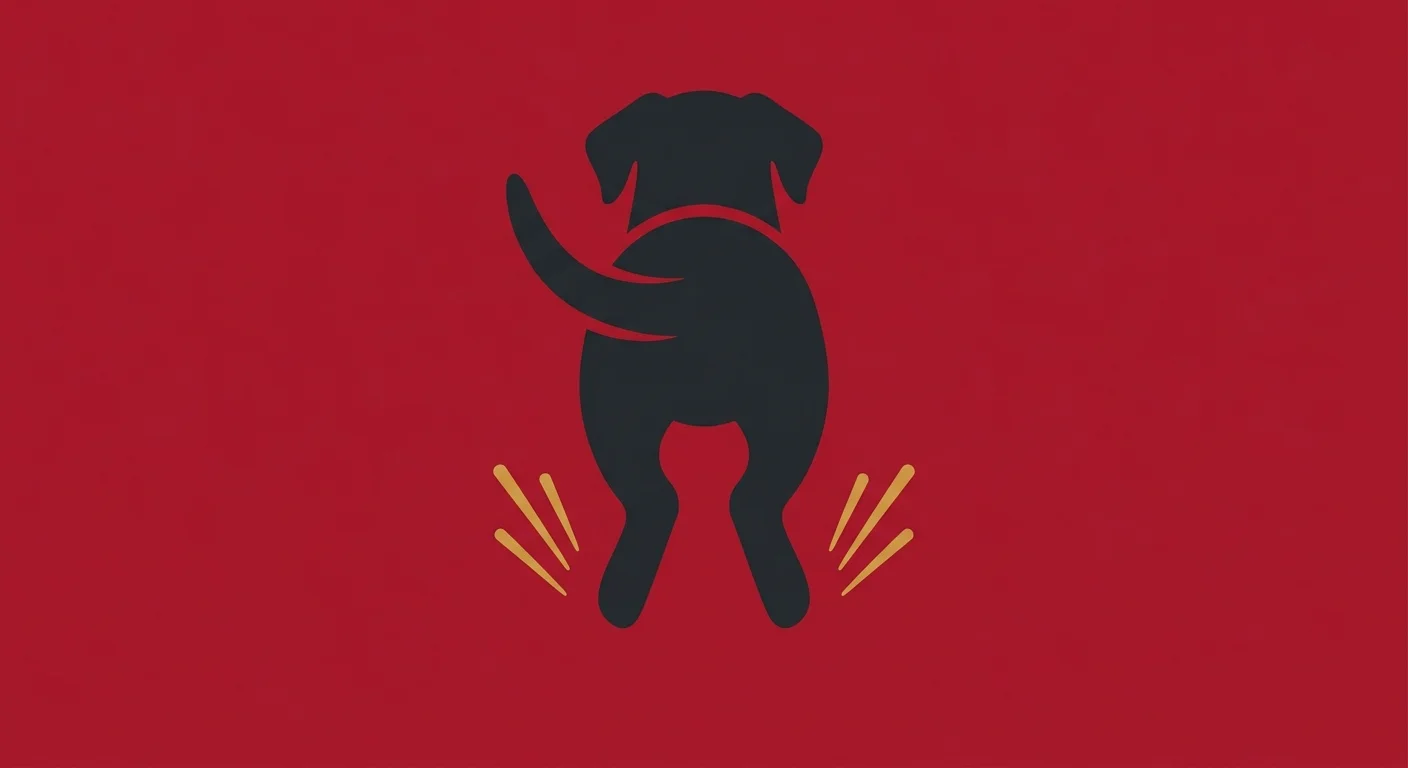 flat illustration of dog bunny hopping gait showing synchronized hind leg movement