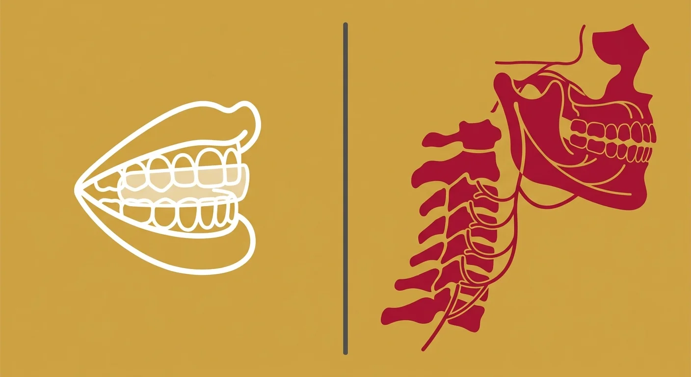 dental splint versus cervical spine TMJ treatment comparison diagram