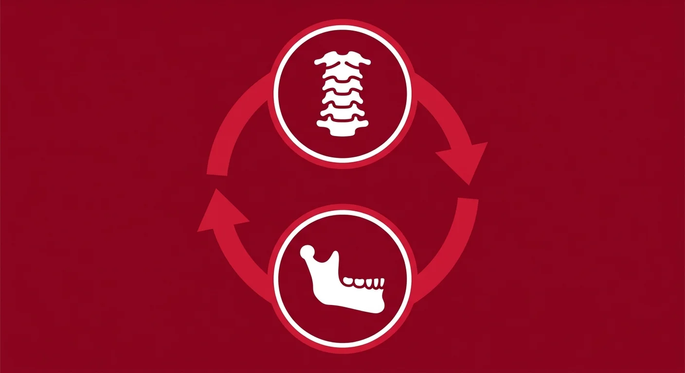 trigemino cervical reflex loop showing bidirectional tension between neck and jaw