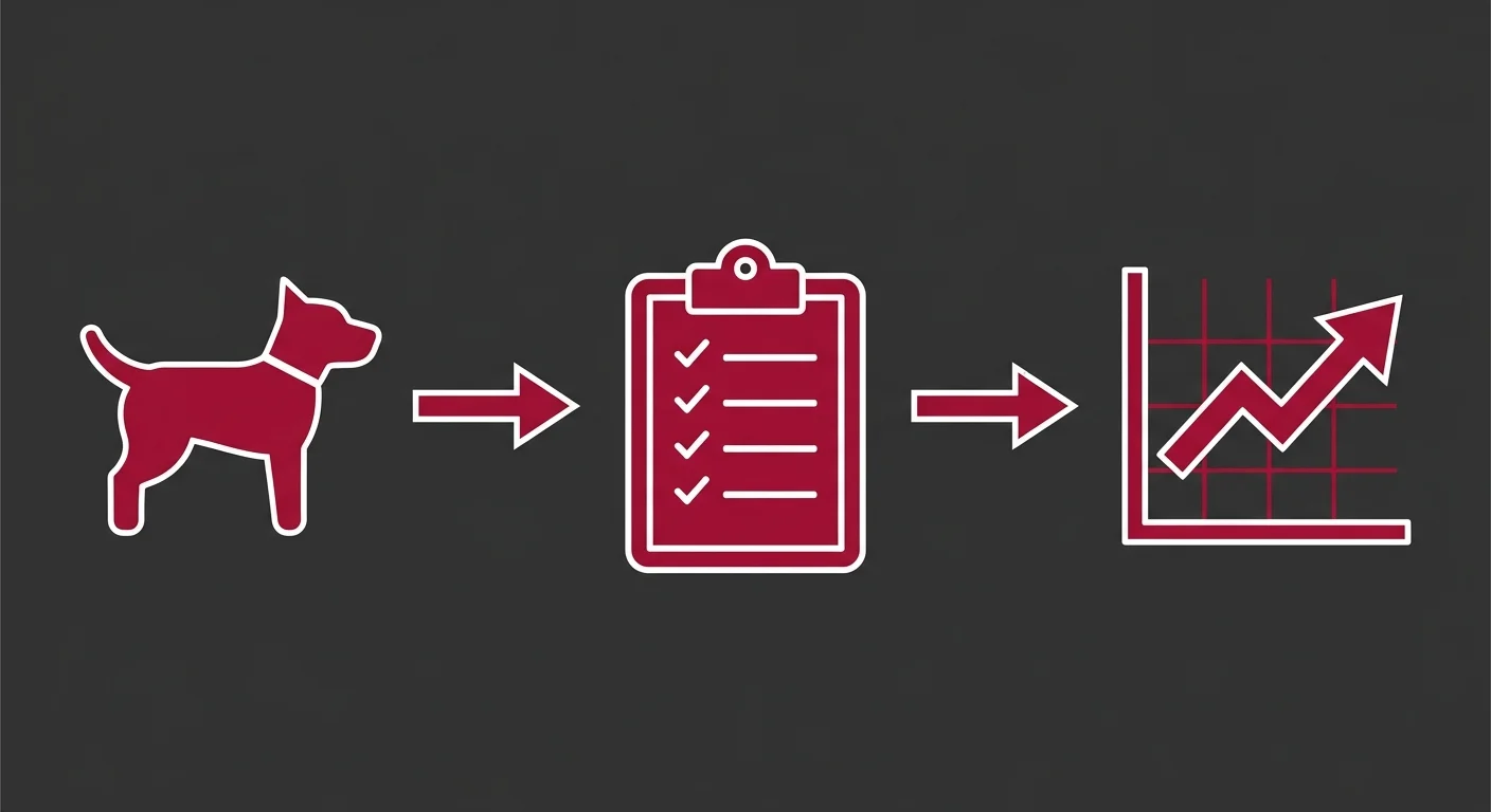 pet mobility observation log and progress tracking record system